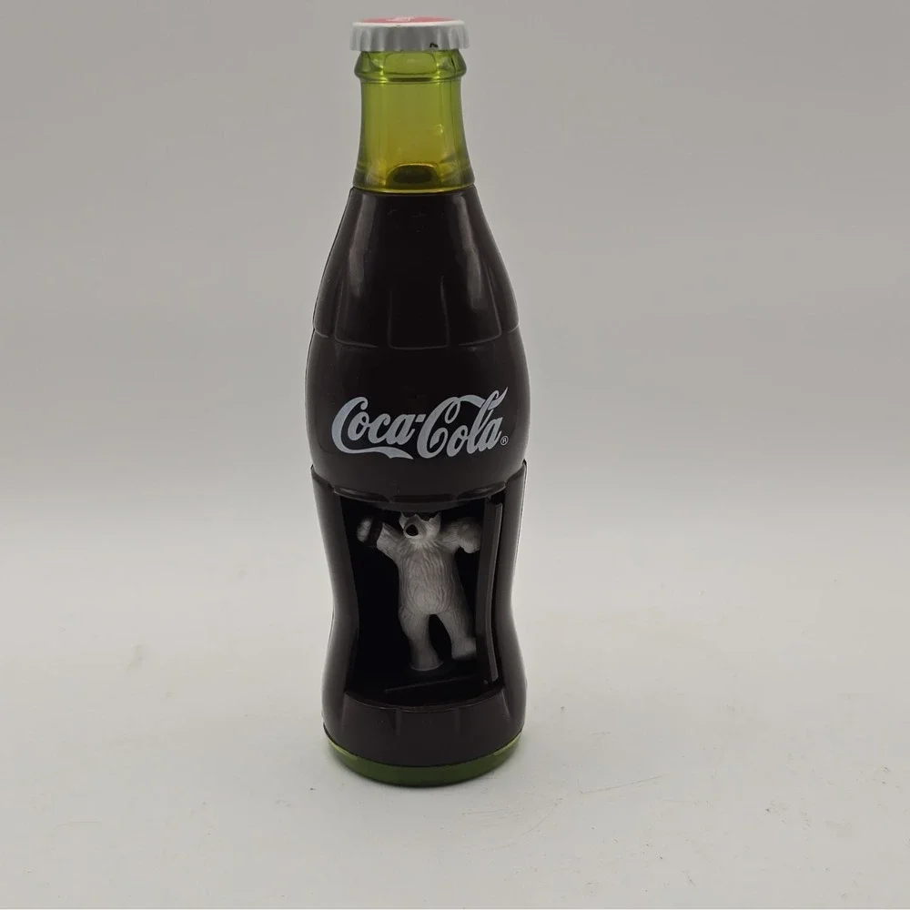 Coca-Cola Polar Bear Coke Bottle Figurine Soda Advertising, Black Green White
